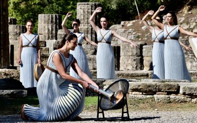 Olympic torch lit at Olympia for 2022 Beijing Winter Games