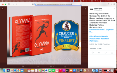 ‘Olympia’ is now a CIBA Chaucer Awards finalist…