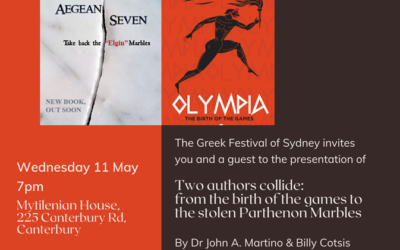 Feature event of the Greek Festival of Sydney: ‘Two Authors Collide.’